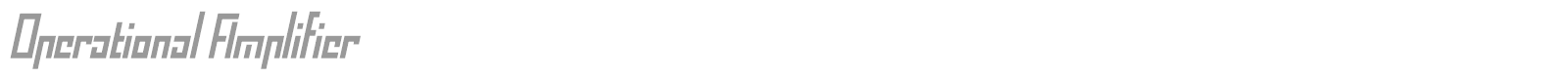 Operational Amplifier font preview